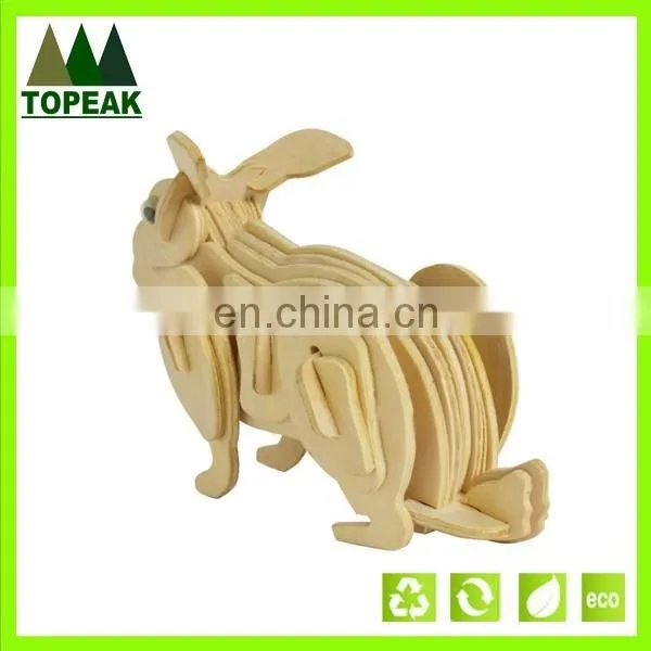 Promotional 3D Wooden Airplane shaped Puzzle model children Brain Teaser wooden puzzle
