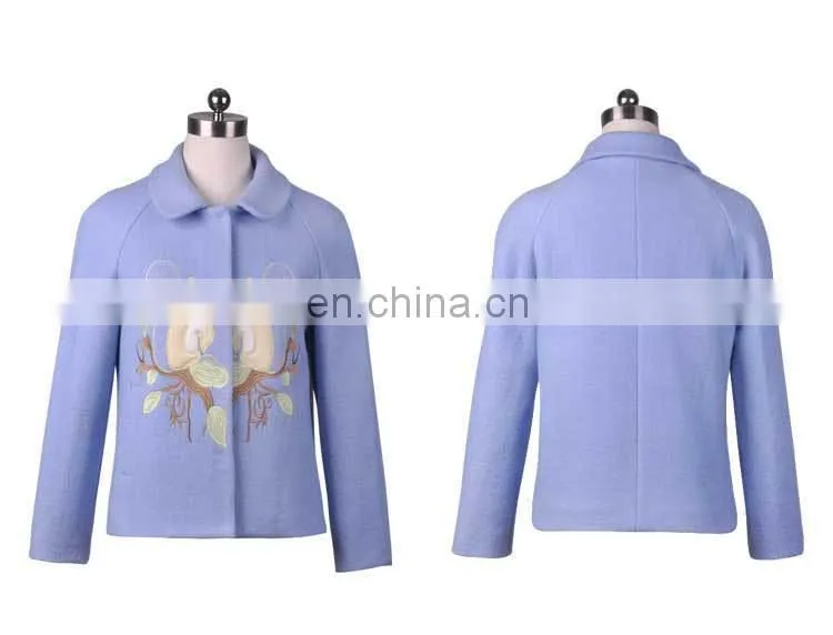 hot selling winter women coat with special embroidery