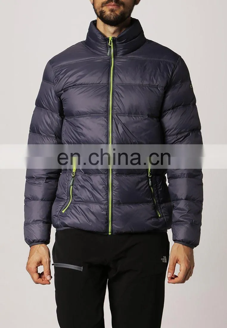 men shiny 100% polyester down jacket