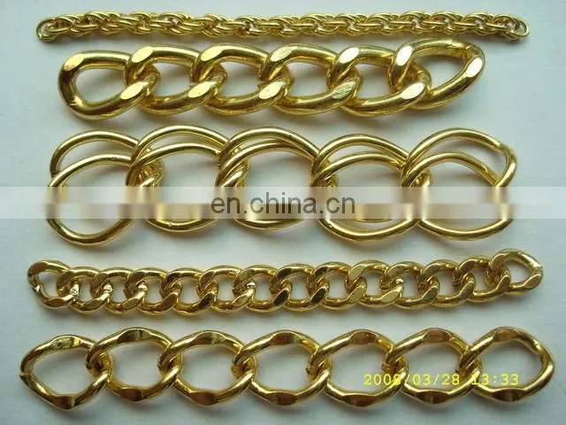 Hot sale 18K plated gold chain for men and women handbag decoration