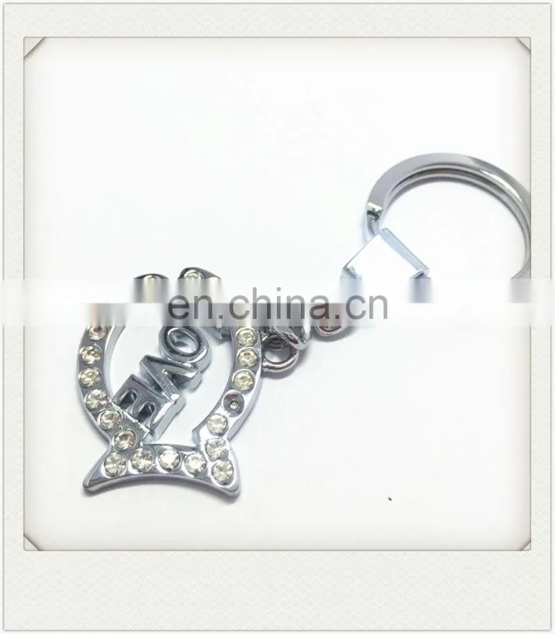 Fashion rhinestone animal metal keychain