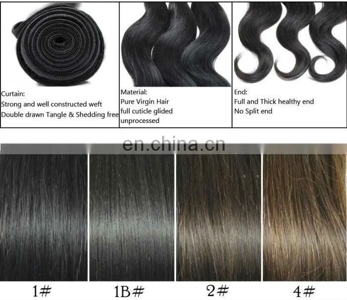 Natural Color Straight Hair 100% Virgin Unprocessed Human Hair Buyers Of Usa