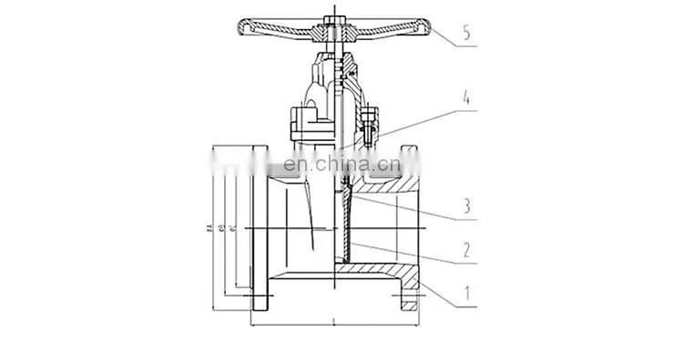 Bundor 4 inch water gate valve DN250 Ductile Iron Gate Valve