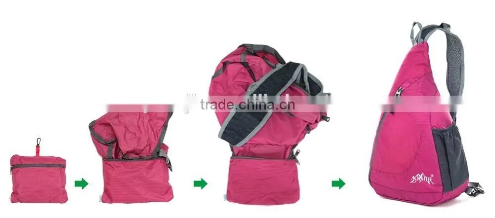 Packable Shoulder Backpack Sling Chest CrossBody Bag Cover Pack Rucksack for Bicycle Sport Hiking Travel Camping Bookbag Men Wo