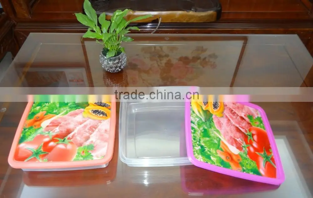 Hot selling square plastic food storage container / food storage box 4000ml