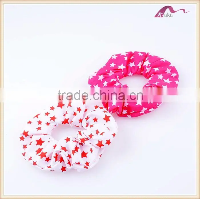 Girls Star Printing Scrunchies Elastic Band For Hair Accessories