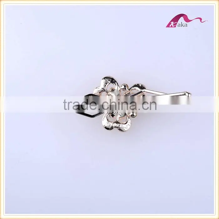 New Arrival Charming Designs Wedding Ornaments Metal Colorful Glass Heart Flower Hair Grips Crystal Dotted Hair Clips For Gifts