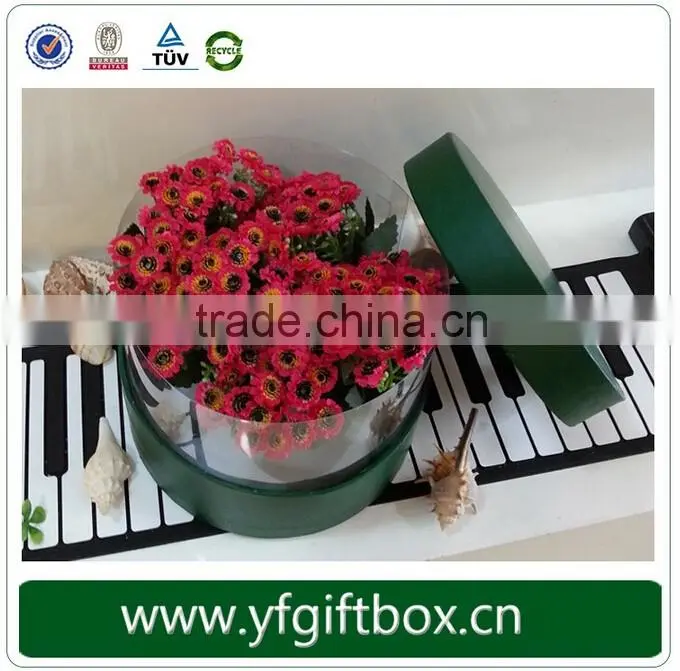 Customized paper Gift Boxes /Recycled Round Flower Boxes wholesale in Dongguan