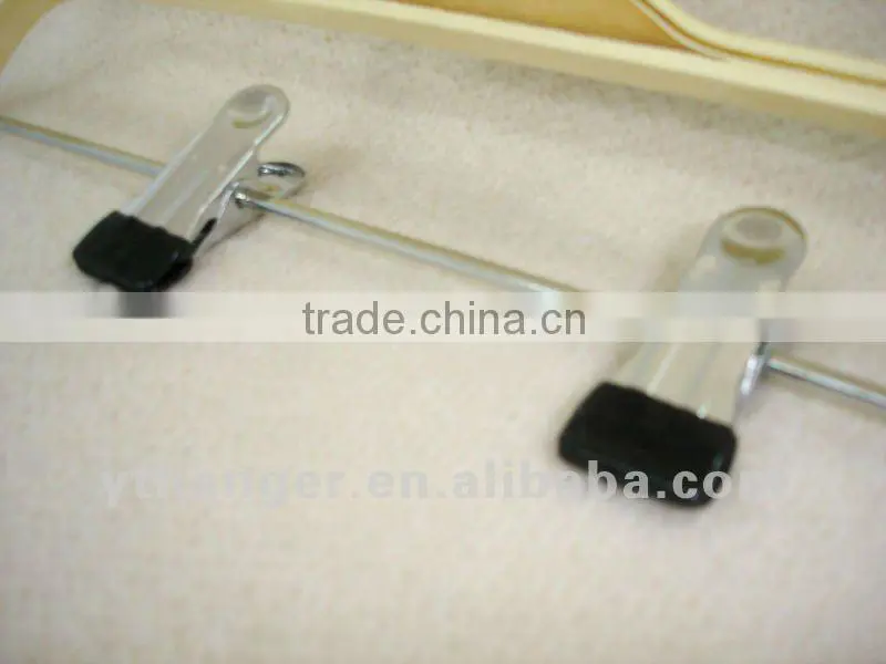 G05 kids skirts hanger laminated wooden pants hanger for shop use