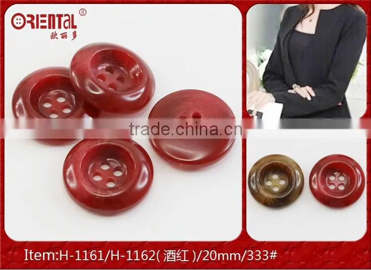 fancy 4 holes plastic resin button for casual suit