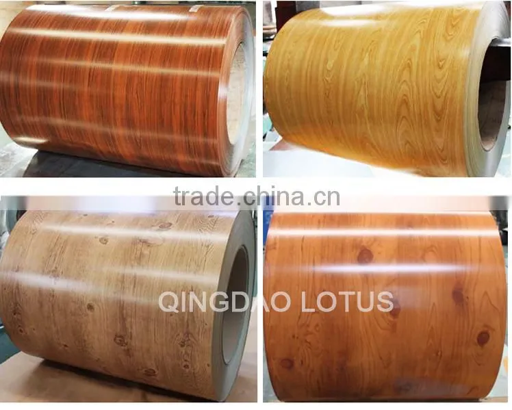 prepainted galvanized steel coil /color coated steel coil / ppgi/ wooden ppgi