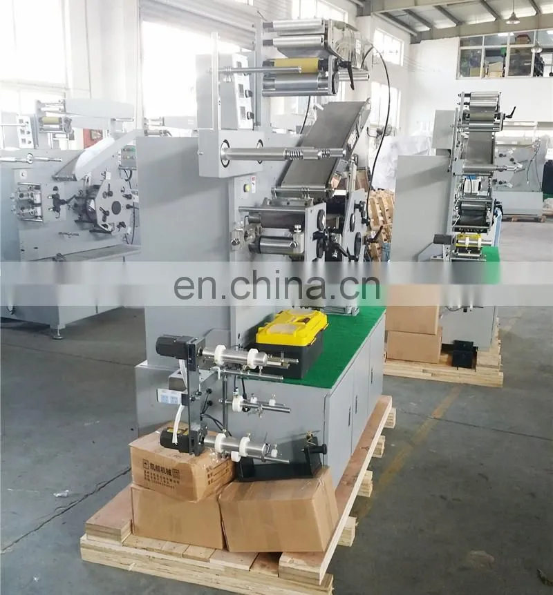 UGS42S double side coated nylon taffeta label flexo printer, barcode woven satin ribbon flexographic printing machine