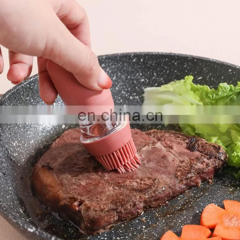 kitchen Oil Dispenser with Brush Silicone Oil Dispenser Brush Glass Container Barbecue Spray Bottle for Kitchen Accessories