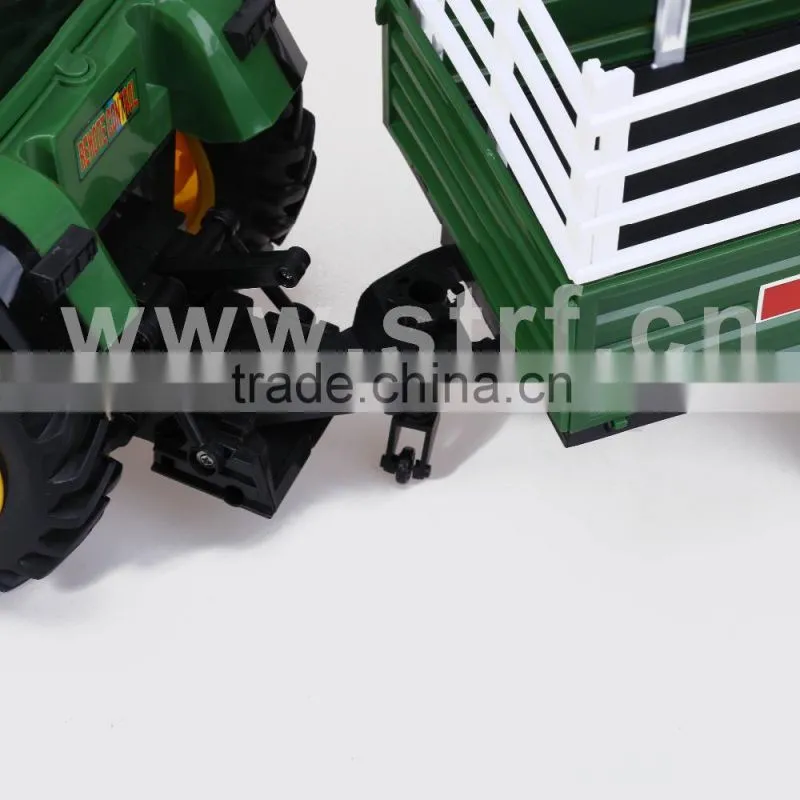 Farm large green color plastic rc tractor trucks with tailer