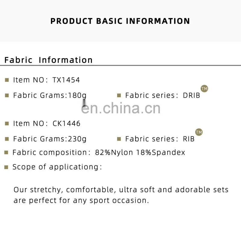 Wholesale Gym Ribbed Yoga T Shirt Elastic Legging Sets Custom Fitness Wear
