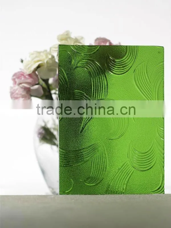 flora patterned glass