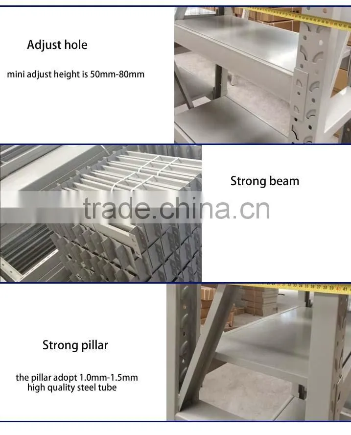 Garment Factory metal racking estante metalico steel storage shelving supermarket warehouse storage shelf with 3 tiers