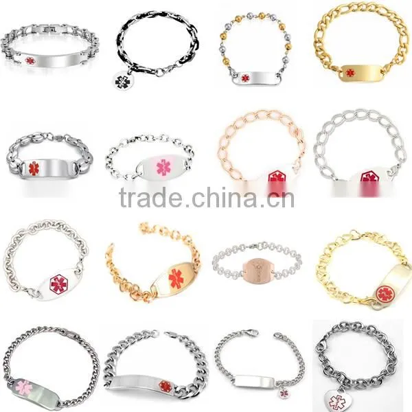 2016 New Design Stainless Steel Genuine Leather Heart Bracelet