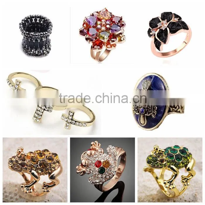 Blue color titanium stainless steel ring