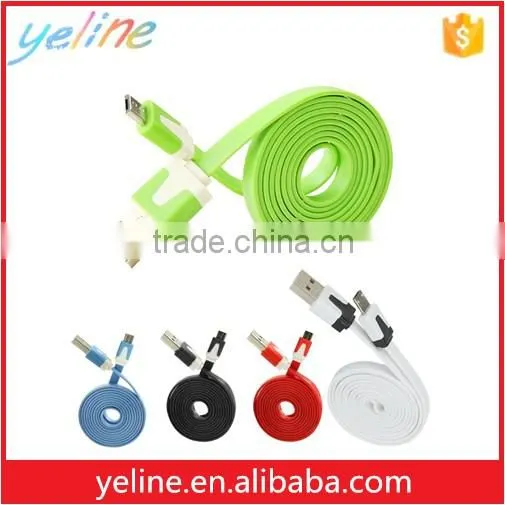 3m V8 colorful flat charging cable for huawei 7i/mate 8/P9