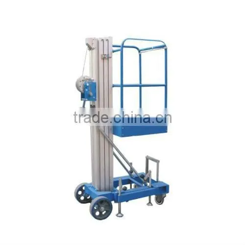 mobile hydraulic aerial lifts/sing mast aluminum lift platform