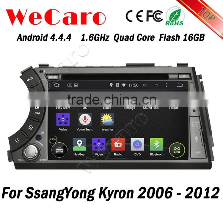 Wecaro WC-SY7020 7" Android 4.4.4 WIFI 3G touch screen car dvd player for ssangyong kyron dvd radio gps navigation 2006 - 2012