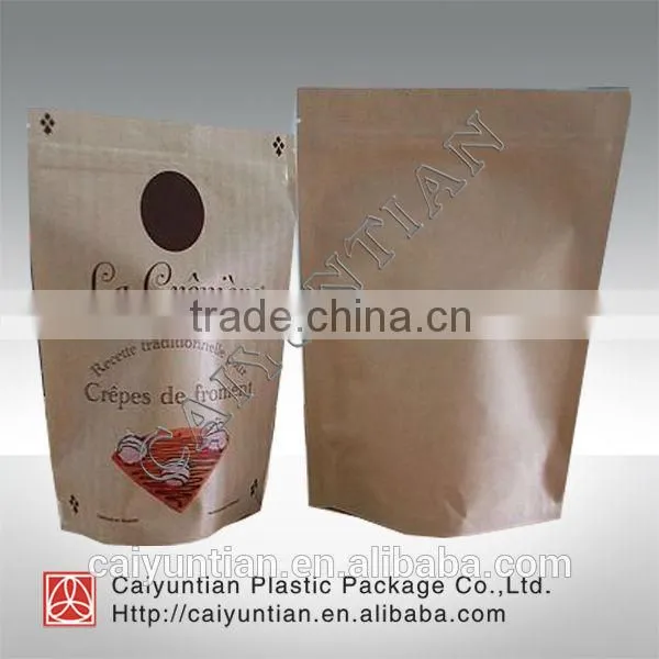Aluminum Tin Tie tea bags with window/valve custom stand up pouch Quad-sealing stand up bag