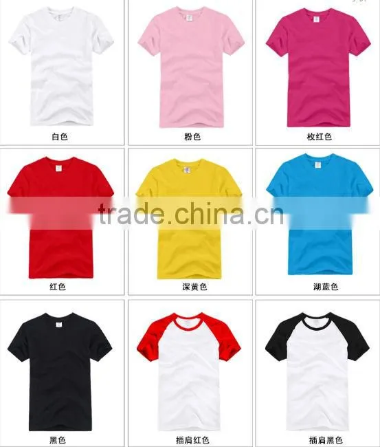 100% cotton t-shirt ,custom round neck t-shirt wiht heat transfer printing,sublimation shirt