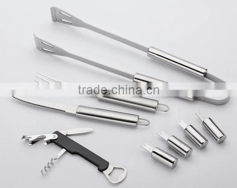 yangjiang factory manufacture hot selling stainless steel tool set for bbq