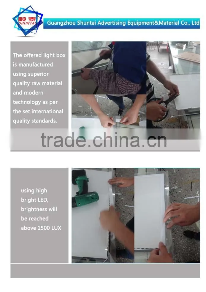 edge-lit acrylic crystal led photo frame advertising