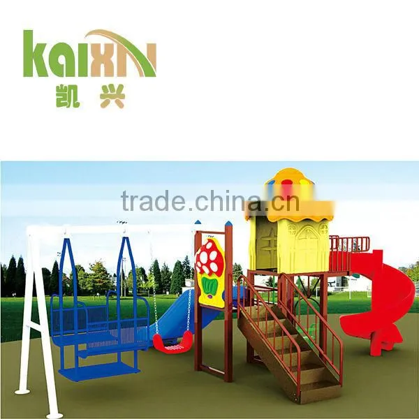 plastic swing and slide set