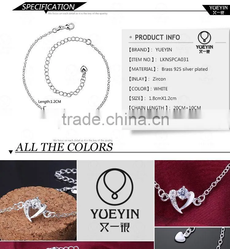 Fashion Latest Design SGS Verified CZ Charm Anklet