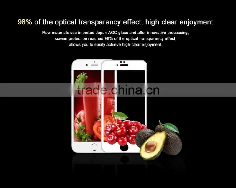 High clear 9H 2.5D 0.33mm waterproof full size tempered glass screen protector in Zhuhai