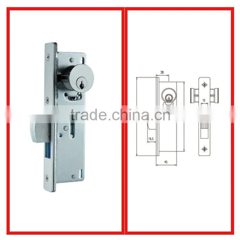 Aluminium window handle lock with pin