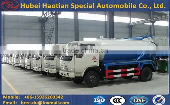 3~12 cbm waste water suction truck for sewage cleaning/fecal treatment