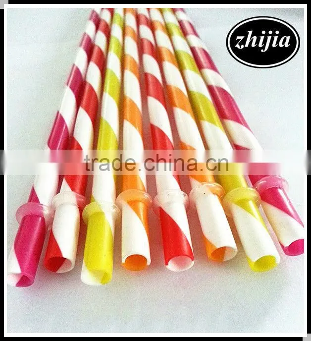 decorative striped Straws for Drinking kids party supplies