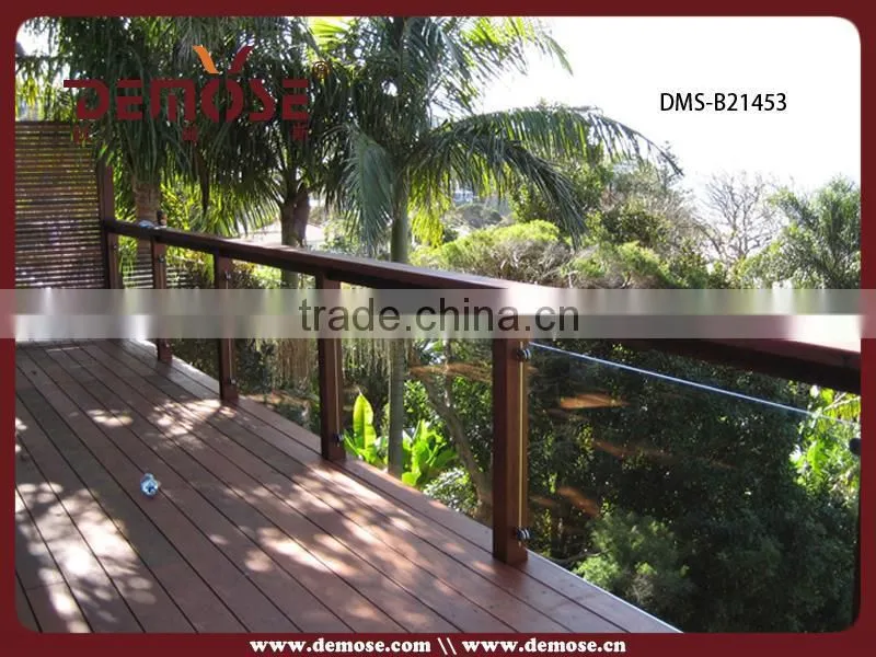 wood frame balcony glass railing molds for sale
