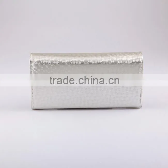 4542 2016 fashionable silver body with light gold decoration womens wallets