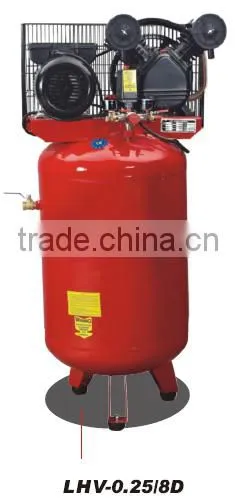 250L/min 3HP 2.2KW 100L Piston Vertical Portable air compressor