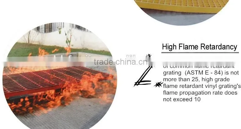 Plastic Fiberglass Water Drain Grating Trench Covers With Molding Technology