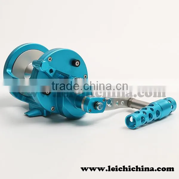 Lever drag 2 speed conventional fishing jigging reel