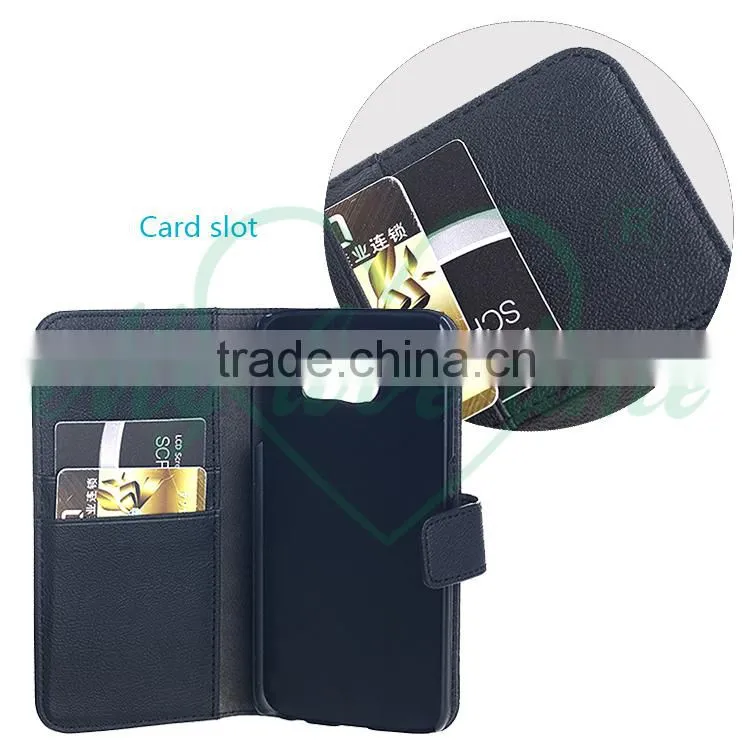 Guangzhou OEM Factory Leather Phone Folio Case for Samsung Galaxy S6
