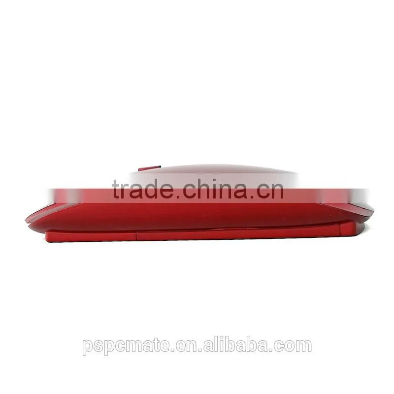 Glossy surface flat coreless mice with mini receiver 2.4G wireless mouse for Macbook