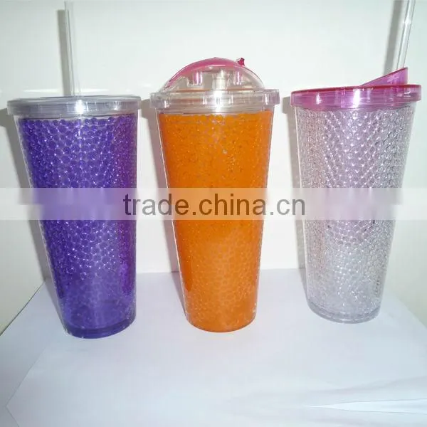 BPA free 600ml/20oz ice tumbler with straw