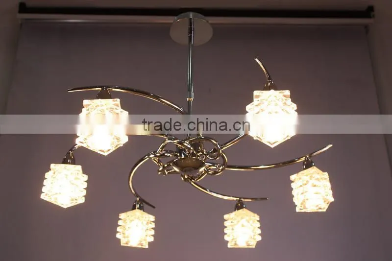 fashion modern living room decoration glass ceiling amd pendant lamp made in china