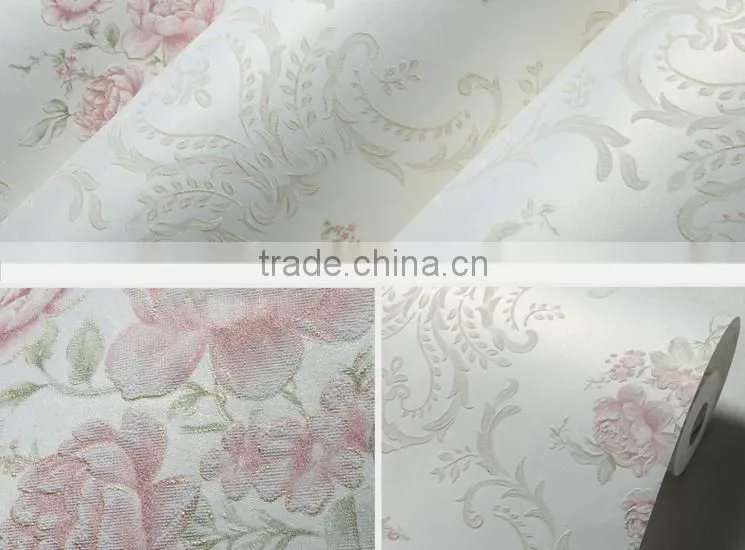 interior design wall paper decoration flowers 3d wall paper design