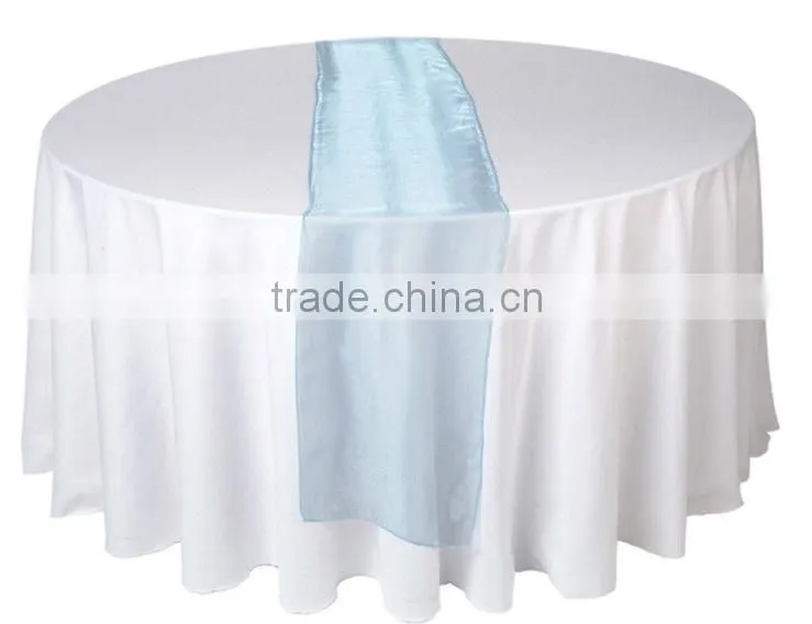 Voguish lucid organza table runner for banquet and wedding