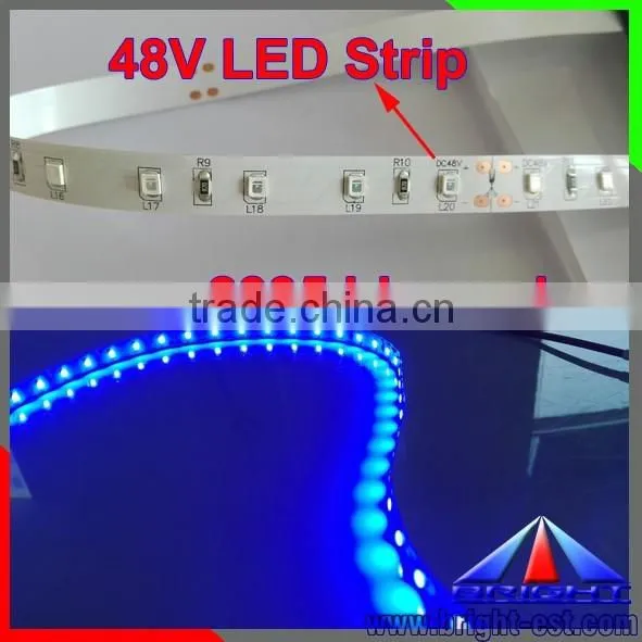 Battery Operate 48V Blue LED Strip,DC 48V Blue LED Light with 60leds/m,Special 48V Blue LED Light Strip