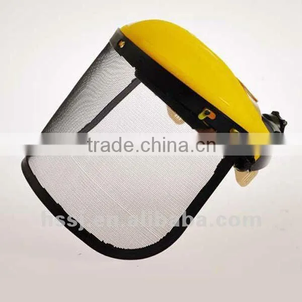 2016 half helmet with face shield CE standard PP headgear & wire mesh safety face shield PVC and PC face visor for helmet