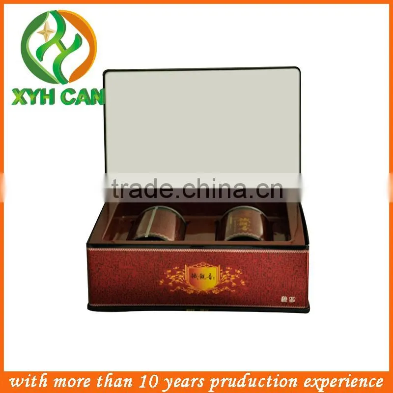 metal round tea can/ empty box